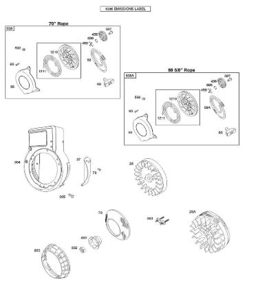 B - Blower Housing/Shrouds, Flywheel, Rewind Starter B&S - 09 €¦ 093312-1182-B1 Stihl
