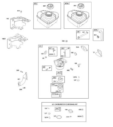 D - Carburetor, Carburetor Overhaul Kit, Fuel Supply B&S - 09 €¦ 093312-1182-B1 Stihl