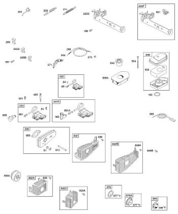 A - Air Cleaner, Controls, Exhaust System, Governor Spring, Ignition B&S - 09 €¦ 09D902-2096-B1 Stihl