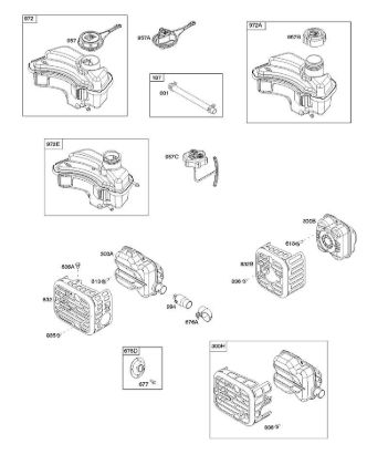 F - Exhaust System, Fuel Supply B&S - 09 €¦ 09P602-0009-F1 Stihl