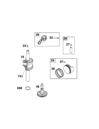F - CRANKSHAFT GROUP B&S - 09 €¦ 09P602-0124-H1 Stihl
