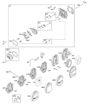A - Air Cleaner, Cylinder Head B&S - 09 €¦ 09P702-0044-F1 Stihl