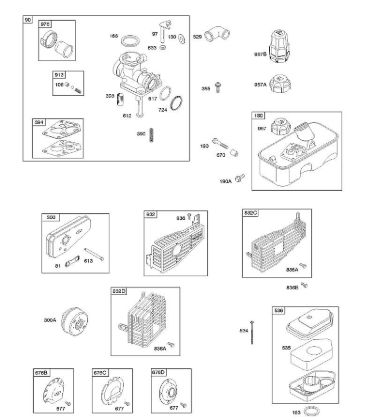 A - Air Cleaner, Carburetor, Exhaust System, Fuel Supply B&S - 09 €¦ 09T502-0147-B1 Stihl