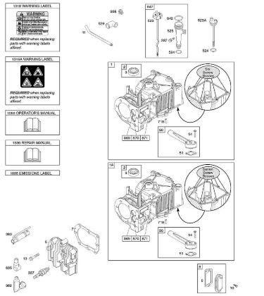 E - Cylinder, Cylinder Head, Lubrication, Operator's Manual, Warning Label B&S - 09 €¦ 09T602-0126-B1 Stihl