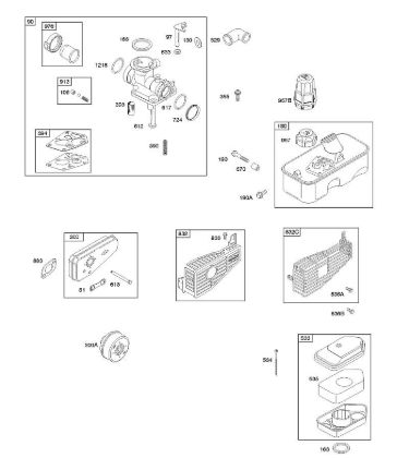 A - Air Cleaner, Carburetor, Exhaust System, Fuel Supply B&S - 09 €¦ 09T602-0127-B1 Stihl