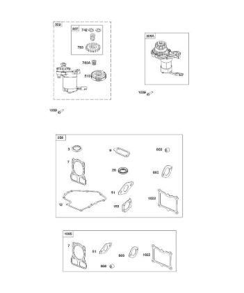 F - Electric Starter/Gasket Sets B&S - 10 €¦ 100602-0131-B1 Stihl