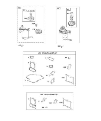 F - Electric Starter/Gasket Sets B&S - 10 €¦ 100802-0126-B8 Stihl