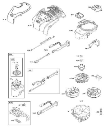 C - Blower Housing, Controls, Electrical System, Flywheel B&S - 10 €¦ 104M05-0024-H1 Stihl