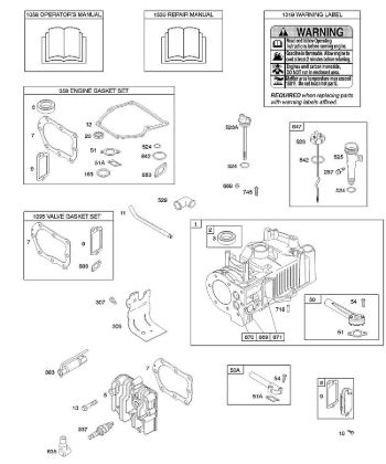 F - Cylinder, Cylinder Head, Gasket Set - Engine, Gasket Set - Valve, Lubrication B&S - 10 €¦ 10F902-0110-B1 Stihl