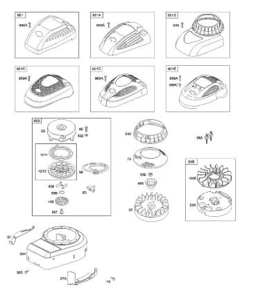 B - Blower Housing/Shrouds, Flywheel, Rewind Starter B&S - 10 €¦ 10T502-1111-B1 Stihl