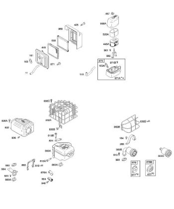 A - Air Cleaner, Muffler B&S - 11 €¦ 110412-0153-E1 Stihl