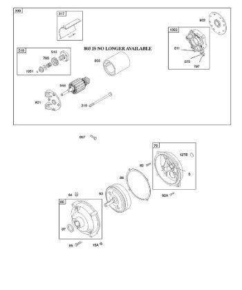 E - Electric Starter, Gear Reduction B&S - 11 €¦ 110492-0165-E1 Stihl