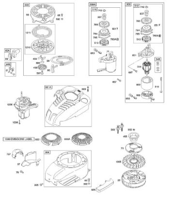 B - Blower Housing/Shrouds, Elecrtic Starter, Flywheel, Rewind Starter B&S - 12 €¦ 121602-0149-E1 Stihl