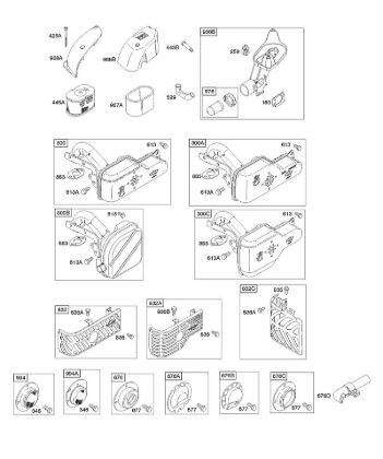 A - Air Cleaner, Exhaust System B&S - 12 €¦ 121602-0383-E1 Stihl