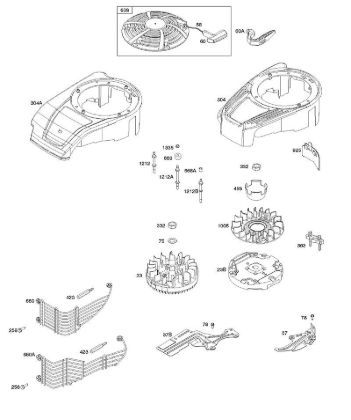 B - Blower Housing, Cover/Guards, Flywheel, Rewind Starter B&S - 12 €¦ 122Q02-0162-H1 Stihl
