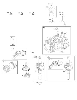 C - Camshaft, Crankshaft, Cylinder, Operator's Manual, Piston/Rings/Connecting Rod, Warning Label B&S - 12 €¦ 122Q02-0162-H1 Stihl
