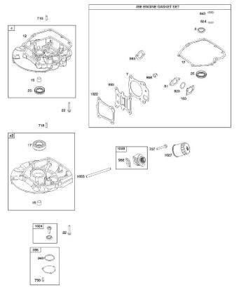 I - Gasket Set-Engine, Sump B&S - 12 €¦ 122Q02-0169-B1 Stihl