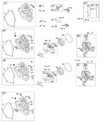 E - Crankcase Cover, Gear Reduction, Lubrication B&S - 12 €¦ 126392-1274-B8 Stihl