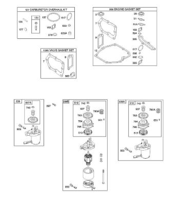 F - Electric Starter, Gasket Kits B&S - 12 €¦ 126T02-0063-H1 Stihl