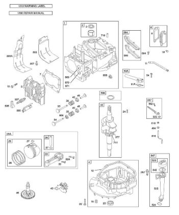 C - Camshaft, Crankshaft, Cylinder, Engine Sump, Lubrication, Piston Group, Valves B&S - 12 €¦ 126T02-6198-H1 Stihl