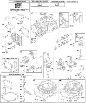 D - Camshaft, Crankshaft, Cylinder, Engine Sump, Lubrication, Piston Group, Valves B&S - 12 €¦ 127802-1766-B1 Stihl