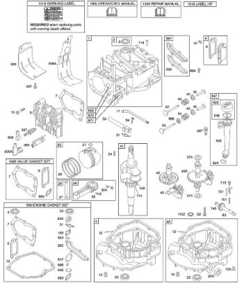 D - Cams, Camshaft, Crankshaft, Cylinder, Engine Sump, Kit/Gaskets, Lubrication, Piston Group, Valves B&S - 12 €¦ 12H802-0670-81 Stihl