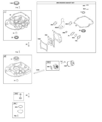 J - Gasket Set-Engine, Sump B&S - 12 €¦ 12Q902-0154-B1 Stihl