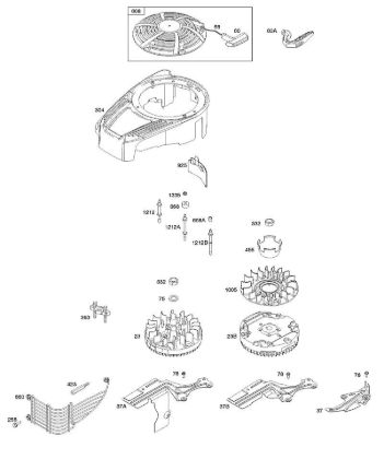 C - Blower Housing, Cover/Guards, Flywheel, Rewind Starter B&S - 12 €¦ 12Q902-0171-B1 Stihl