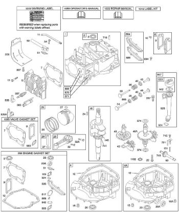 C - Cams, Crankshaft, Cylinder, Engine Sump, Kit/Gaskets, Lubrication, Piston Group, Valves B&S - 12 €¦ 12X802-0115-E1 Stihl