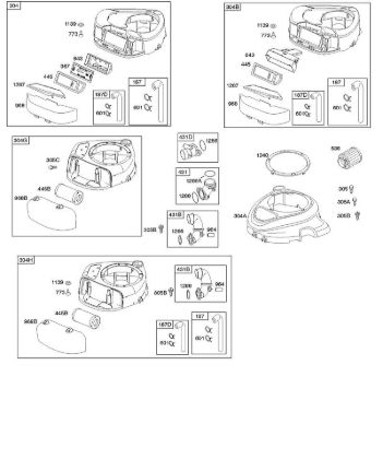 A - Air Cleaner, Blower Housing B&S - 21 €¦ 217802-0210-B1 Stihl