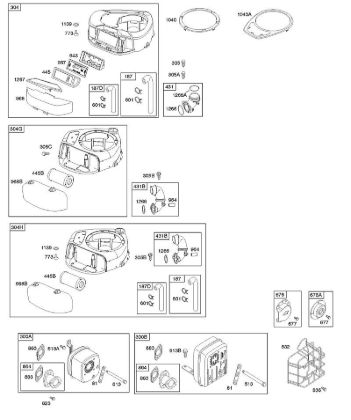 A - Air Cleaner, Blower Housing, Exhaust System B&S - 21 €¦ 217902-0119-E1 Stihl