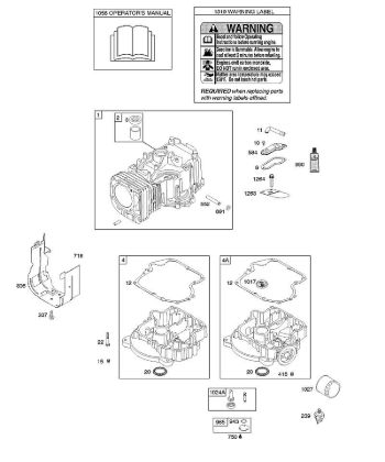 H - Cylinder, Engine Sump, Operator's Manual, Warning Label B&S - 21 €¦ 21A907-0146-E1 Stihl