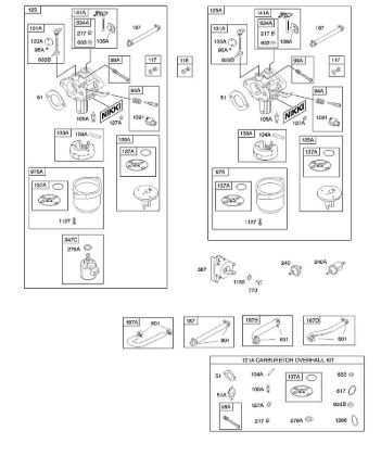 D - Carburetor, Fuel Supply, Kit - Carburetor Overhaul B&S - 21 €¦ 21R602-0014-H1 Stihl