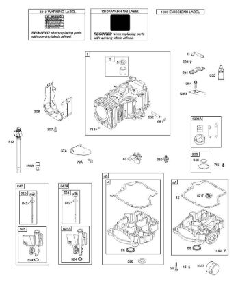 F - Cylinder, Engine Sump, Lubrication, Oil Fill B&S - 21 €¦ 21R807-0012-B1 Stihl
