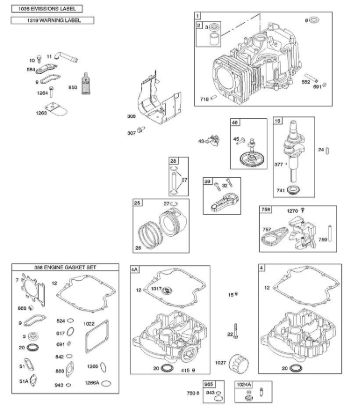 B - Camshaft, Crankshaft, Cylinder, Engine Sump, Gasket Set - Engine, Operator's Manual, Piston, Rings, Connecting Rod, Warning Label B&S - 31 €¦ 31A607-0125-B1 Stihl