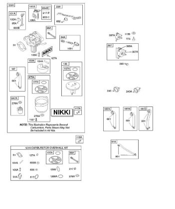 E - Nikki Carburetor, Kit - Carburetor Overhaul B&S - 31 €¦ 31A607-0125-B1 Stihl
