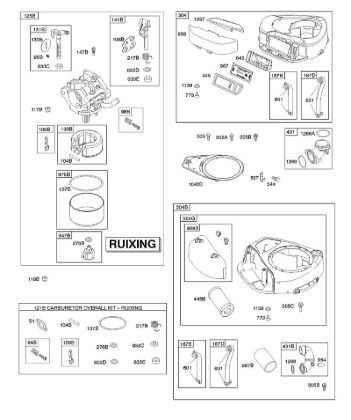A - Air Cleaner, Blower Housing, Carburetor - Ruixing, Kit-Carburetor Overhaul - Ruixing B&S - 31 €¦ 31G777-0120-E1 Stihl