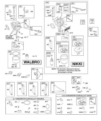 D - Carburetor - Walbro & Nikki, Fuel Supply, Kit-Carburetor Overhaul  Walbro & Nikki B&S - 31 €¦ 31G777-0300-B1 Stihl