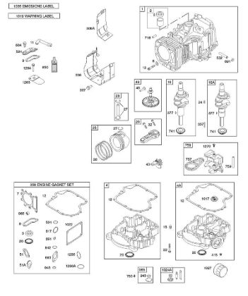 C - CAMSHAFT,CRANKSHAFT & COUNTER BALANCE, CYLINDER, ENGINE SUMP & BREATHER, LUBRICATION, PISTON, RINGS, CONNECTING ROD B&S - 31 €¦ 31R507-0008-B5 Stihl