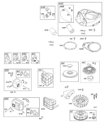 A - AIR CLEANER, BLOWER HOUSING, TRIM RNG, EXHAUST SYSTEM, FLYWHEEL B&S - 31 €¦ 31R777-0007-B5 Stihl