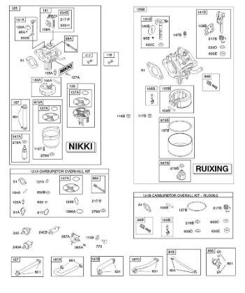 C - Carburetor, Fuel Supply, Kit - Carburetor Overhaul B&S - 31 €¦ 31R777-0007-B5 Stihl