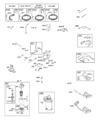 D - CONTROLS, ALTERNATOR, WIRE ASSY, ELECTRIC STARTER, GOVERNOR SPRING, IGNITION B&S - 31 €¦ 31R777-0007-B5 Stihl