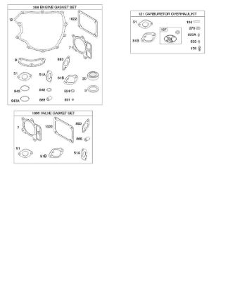 G - Engine/Valve Gasket Set, Carburetor Overhaul Kit B&S - 40 €¦ 401577-3130-B1 Stihl