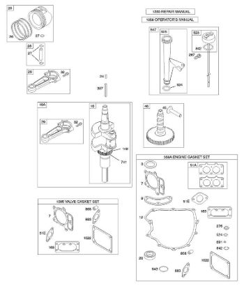 C - Camshaft, Crankshaft, Gasket Set - Engine, Gasket Set - Valve, Lubrication, Piston, Rings, Connecting Rod B&S - 40 €¦ 405777-0126-E1 Stihl