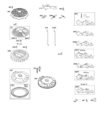 H - Flywheel, Controls B&S - 44 €¦ 445577-5138-B1 Stihl
