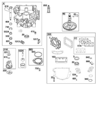 E - CRANKCASE COVER/SUMP GROUP B&S - 44 €¦ 44S977-0046-G1 Stihl