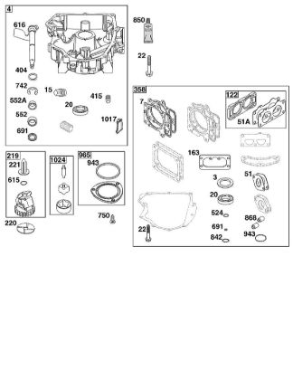 F - CRANKCASE COVER/SUMP GROUP B&S - 44 €¦ 44T977-0054-G1 Stihl