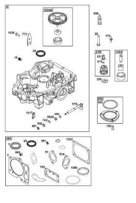 E - CRANKCASE COVER/SUMP GROUP B&S - 49 €¦ 49E877-0021-G1 Stihl