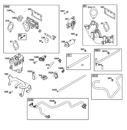 L - THROTTLE BODY AND FUEL SUPPLY GROUP B&S - 49 €¦ 49E877-0021-G1 Stihl