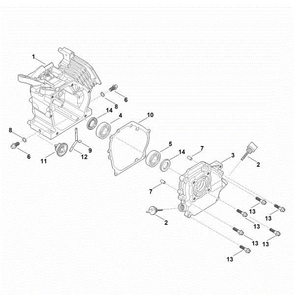 Picture of C - Crankcase EHC 600.0 (EHC600-0002)